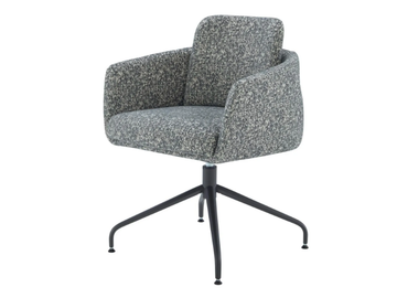 TADAO - Swivel with 4-spoke base fabric chair with armrests by Ligne Roset - view 3